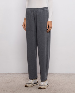 Brunello Cucinelli Gray sweatpants MN05NB2X99