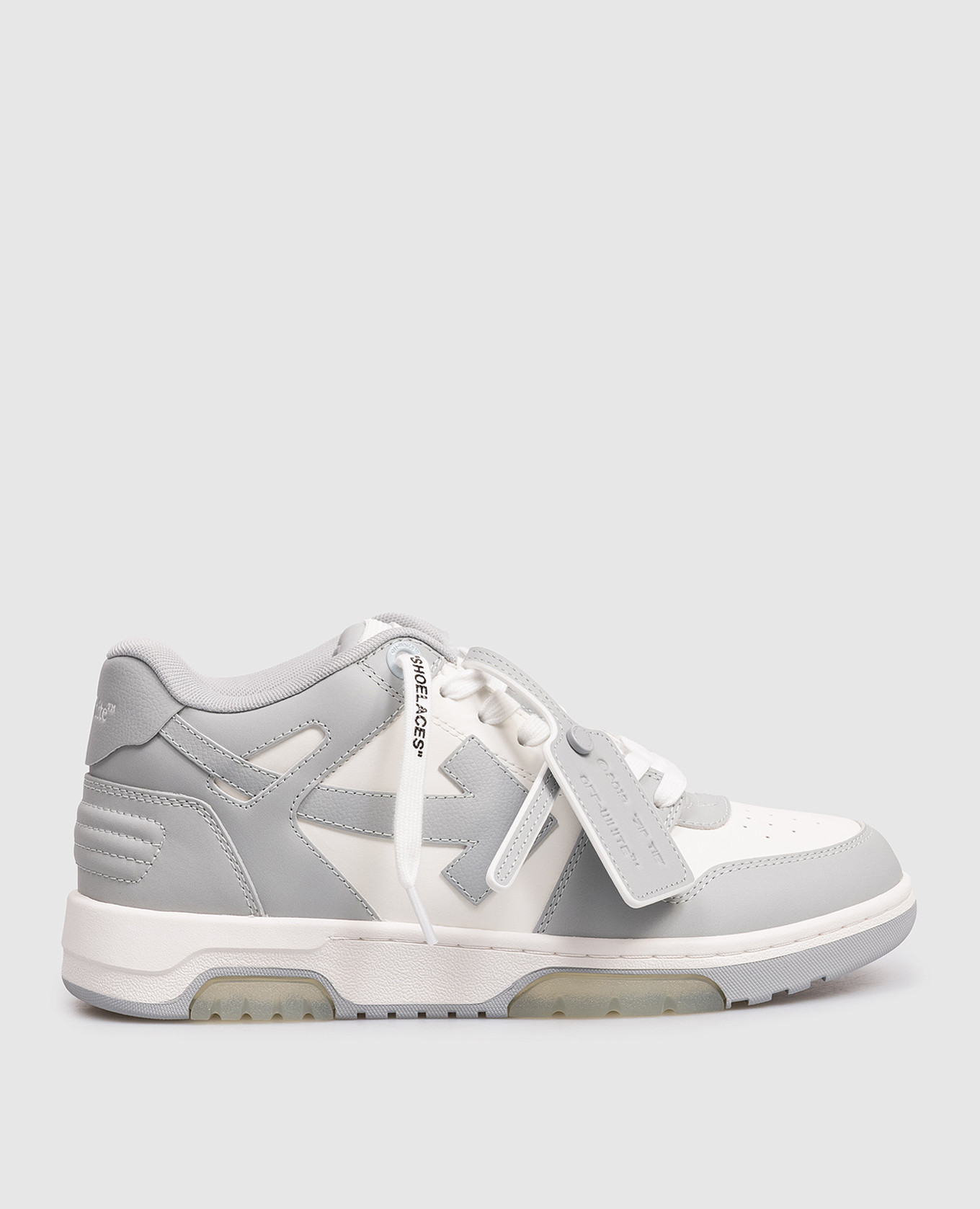 

Out Of Office grey leather sneakers Off-White