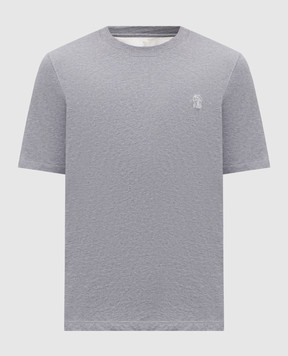Brunello Cucinelli Gray T-shirt with logo print M0B138440