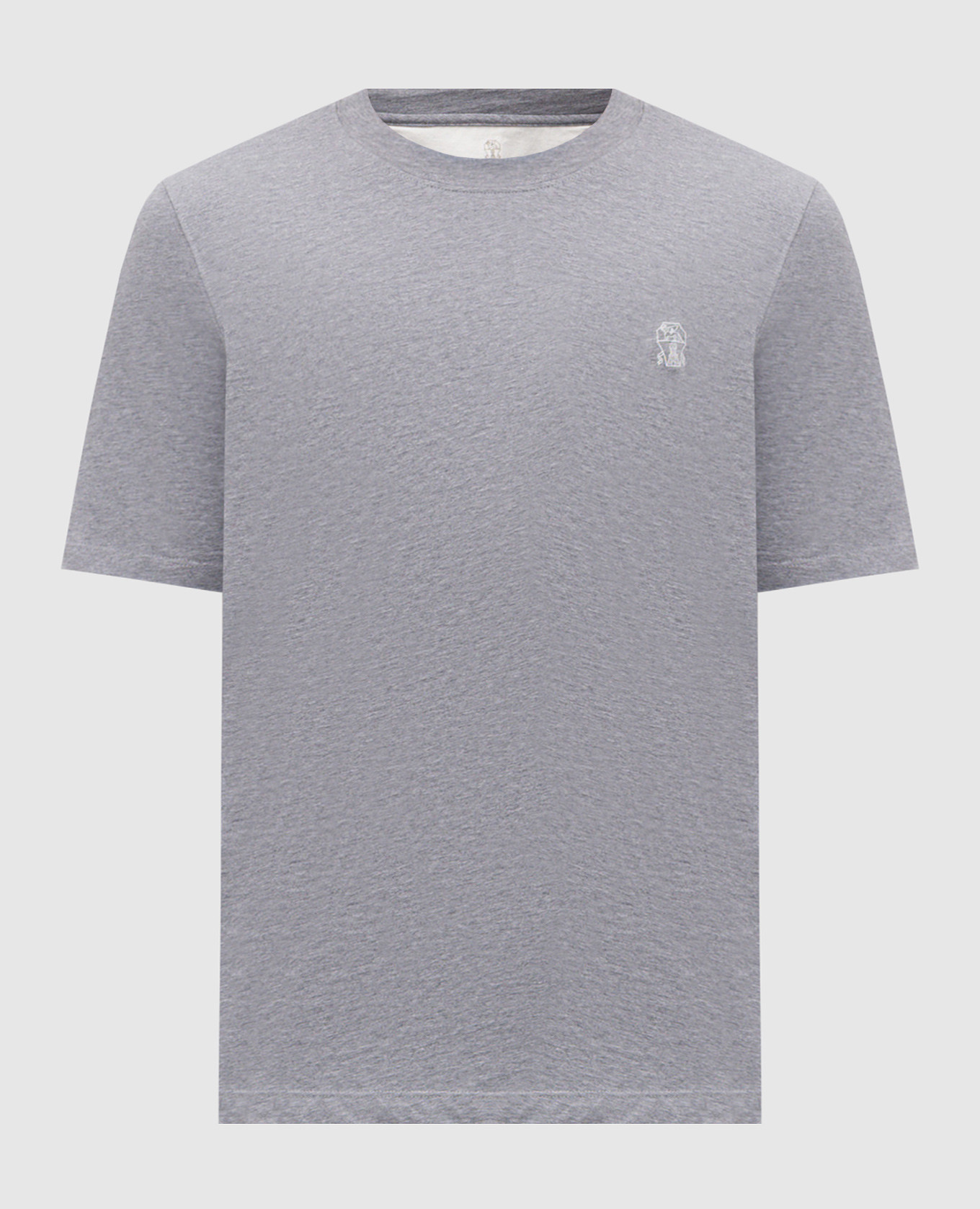 Gray T-shirt with logo print