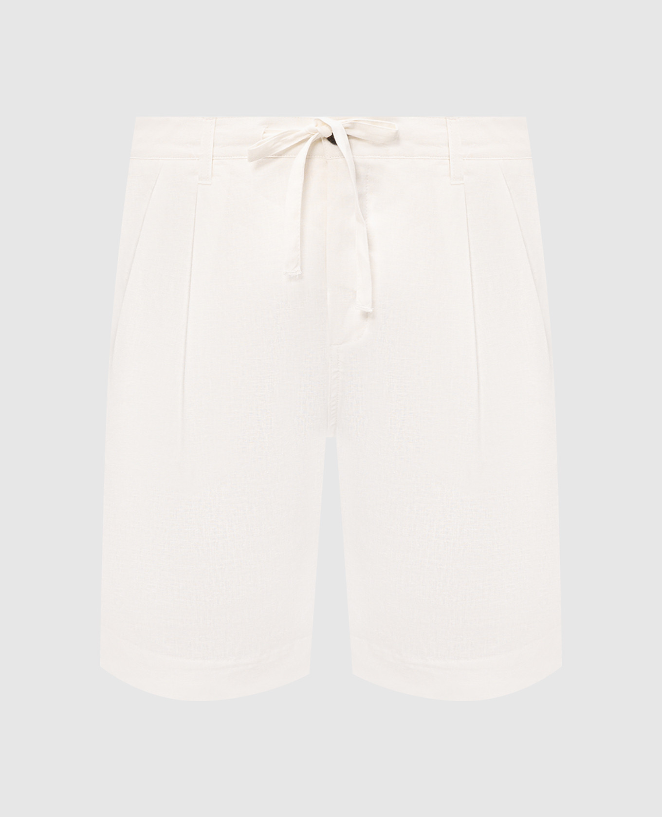 Ivory linen shorts