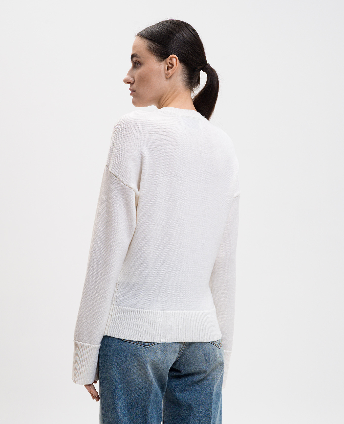 White wool jumper Ballantyne 4