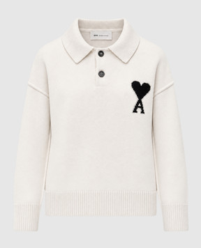Ami Paris Ivory wool sweater UPL409018w