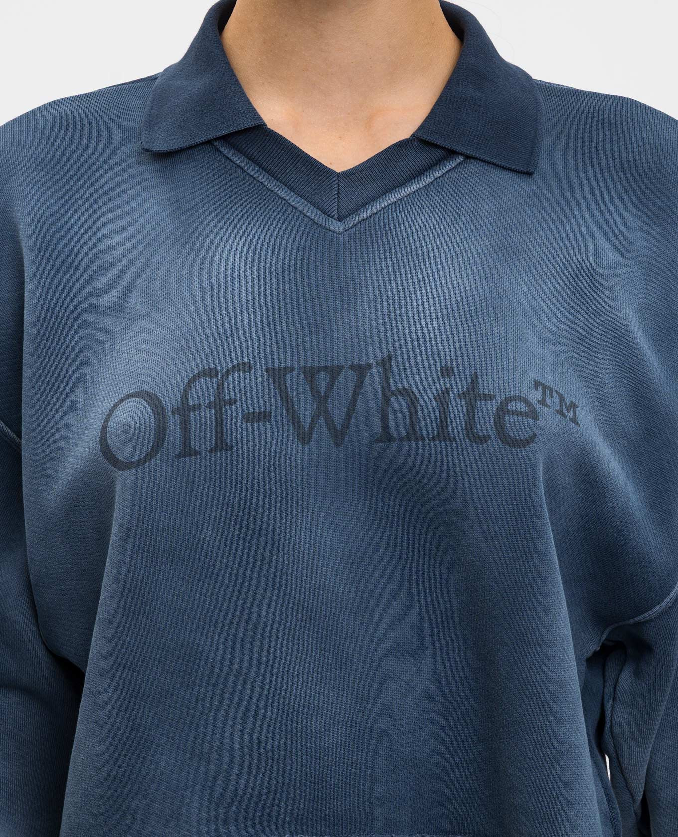 Blue polo sweatshirt with logo Off-White 5