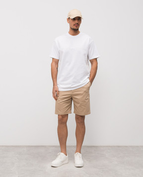 Givenchy Beige shorts with logo patch BM51PQ15XZ
