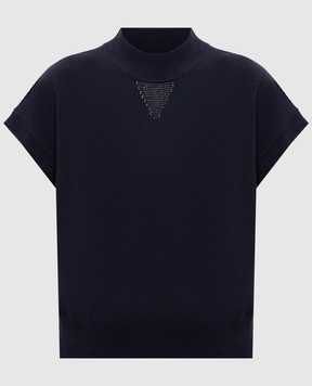 Peserico Blue top made of wool, silk and cashmere S93117F129018C