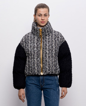 Balmain Tweed jacket with wool HF1TP140MI65