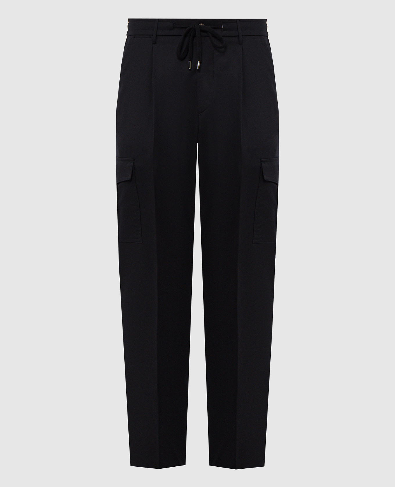 Navy blue wool cargo pants