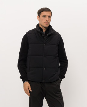 CAPOBIANCO Black quilted vest 21M151PE00