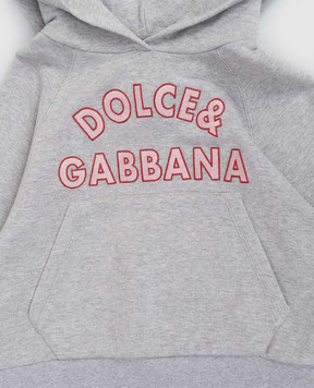 Dolce&Gabbana Children's gray melange hoodie L5JWBYG7PDU812+