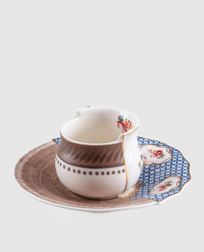SELETTI Porcelain coffee cup with saucer Djenne 09161