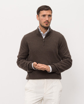ISAIA Brown cashmere jumper MG8493YP003