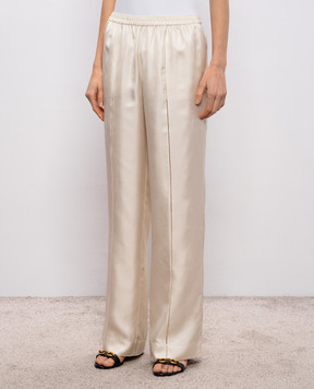 Loulou de Saison Beige silk pants LARS LARS