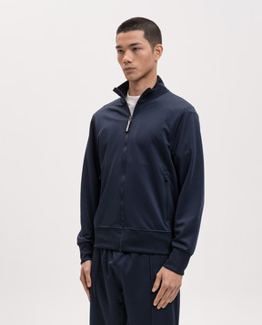 Palm Angels Blue sports jacket with logo print PMBD089S26FAB001