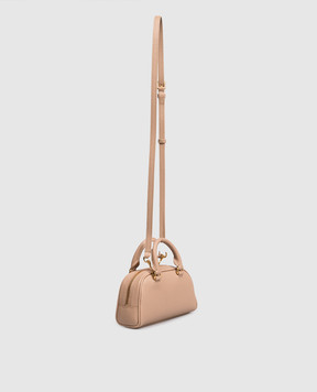 Valentino Beige VLogo mini leather bag 8W2P0AX7SNP