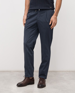 Enrico Mandelli Blue cotton pants GYM02B5653
