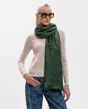 Etro Green silk and wool scarf WATA0010AQ13C