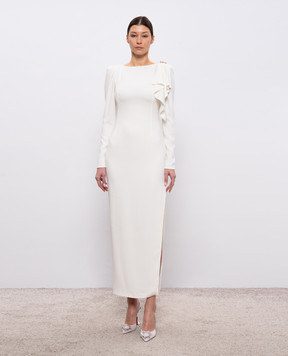 Alessandra Rich White maxi dress with slit FABX4265F4692
