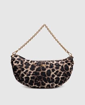 Twinset Beige leopard print hobo bag 262TD8072