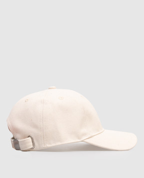 Max & Co Beige hemp cap with monogram embroidery MCABASEBALL