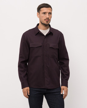 Canali Purple wool shirt AN0476331021W