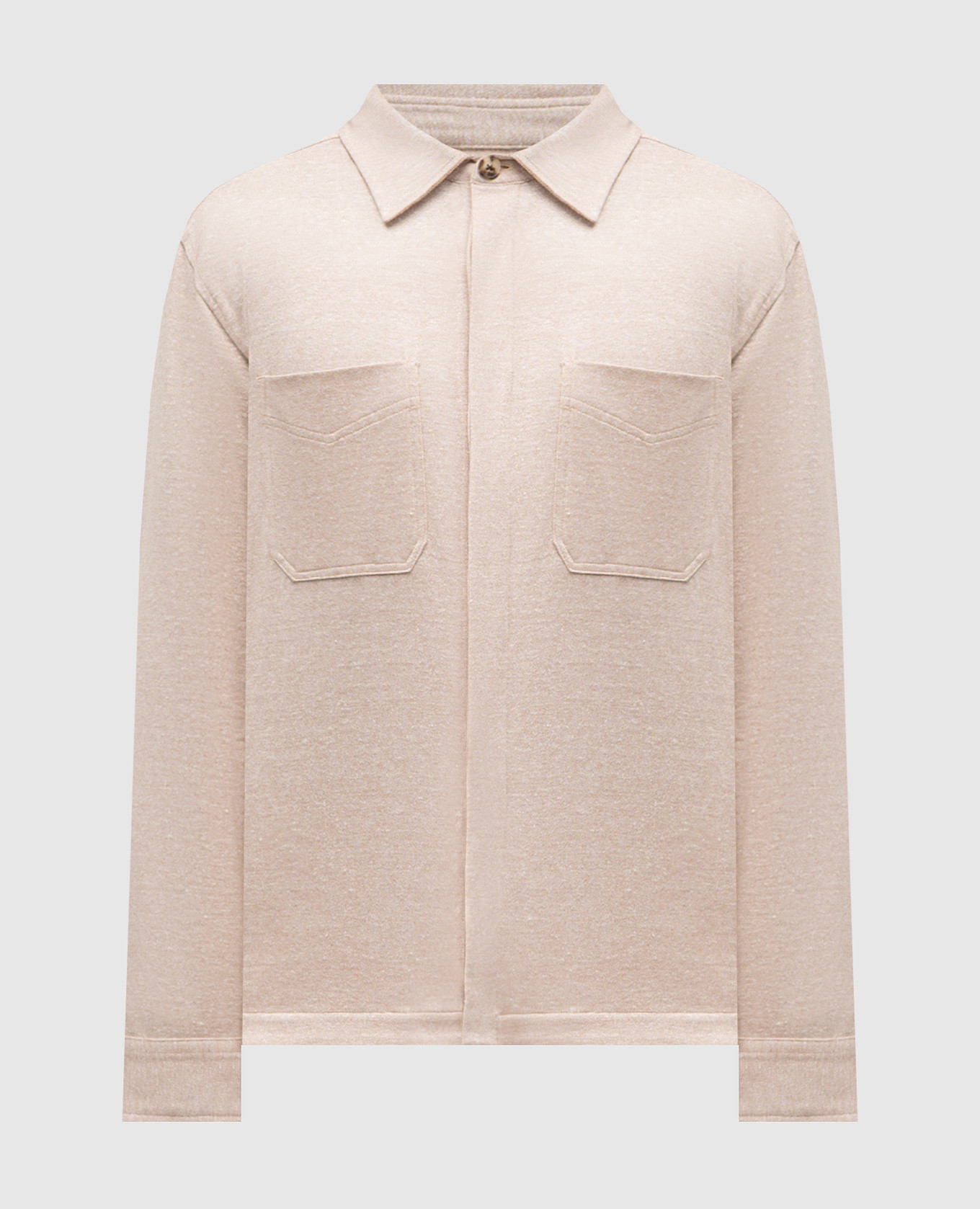 

Beige shirt with linen and silk Brett Johnson