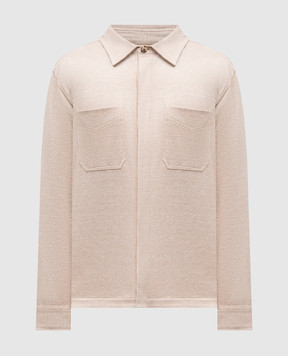 Brett Johnson Beige shirt with linen and silk SS26J05D110CAF