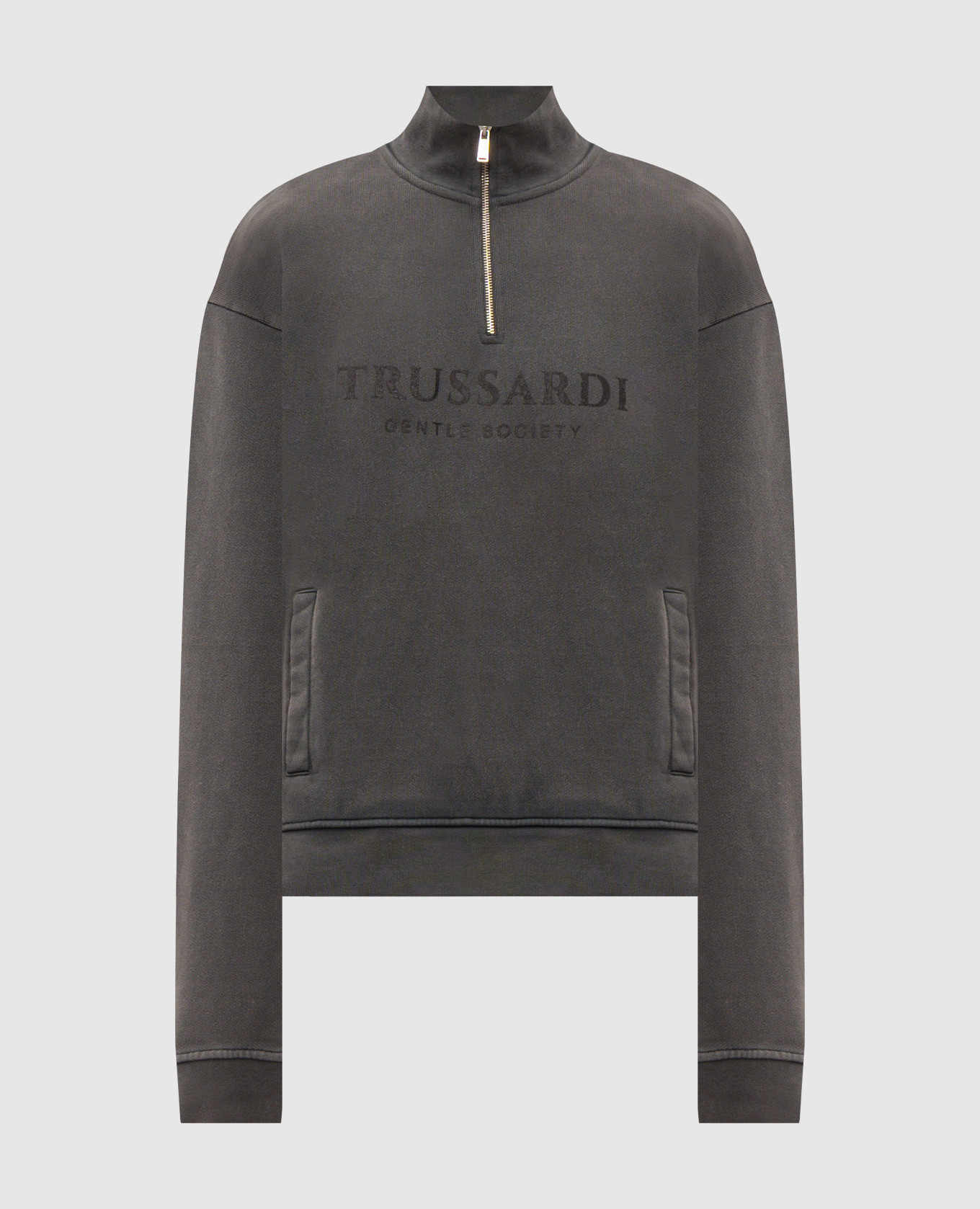 Grey sweatshirt with logo print