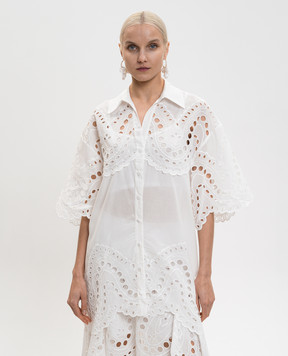 Charo Ruiz White elongated blouse Tao 263201
