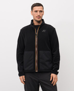 K-Way Black BOURG jacket with emblem K7142IW