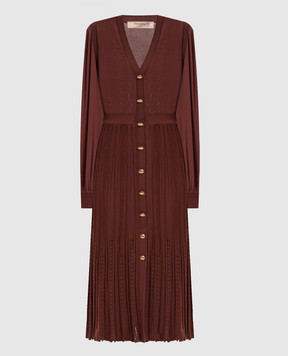 Twinset Brown dress with textured pattern 262TP3082