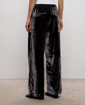 Peserico Gray velour pants A0430903951