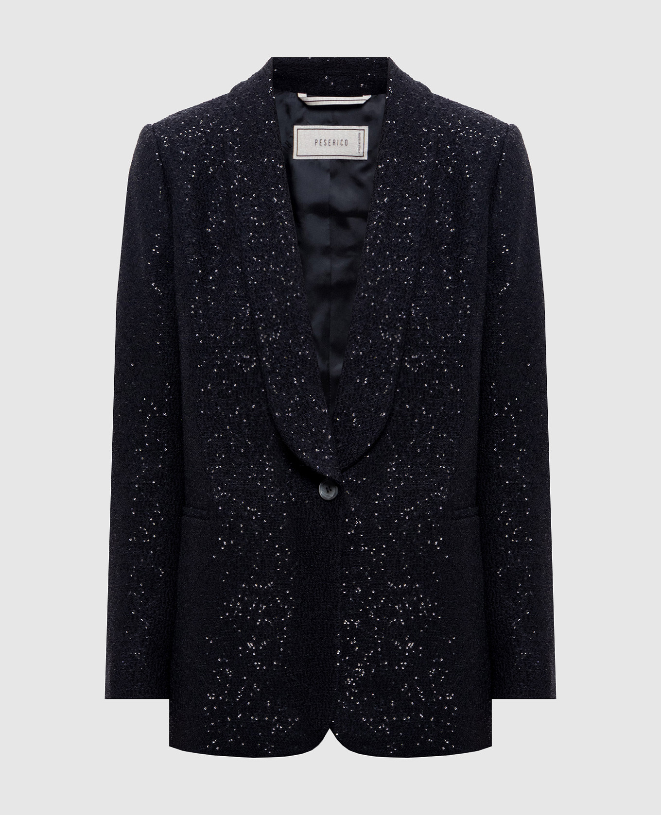 Blue sequined wool jacket