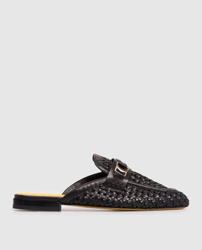 Doucal's Black leather braided mules DD8873MAENUZ246