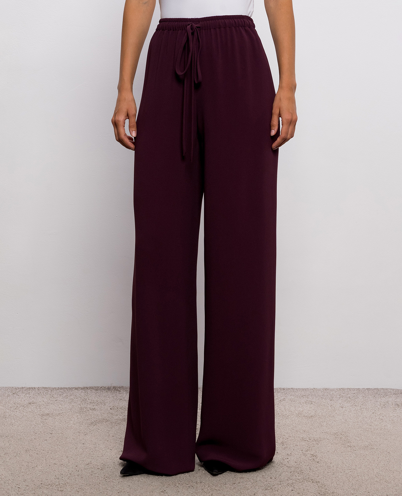 Burgundy straight-leg pants Ermanno Scervino 3