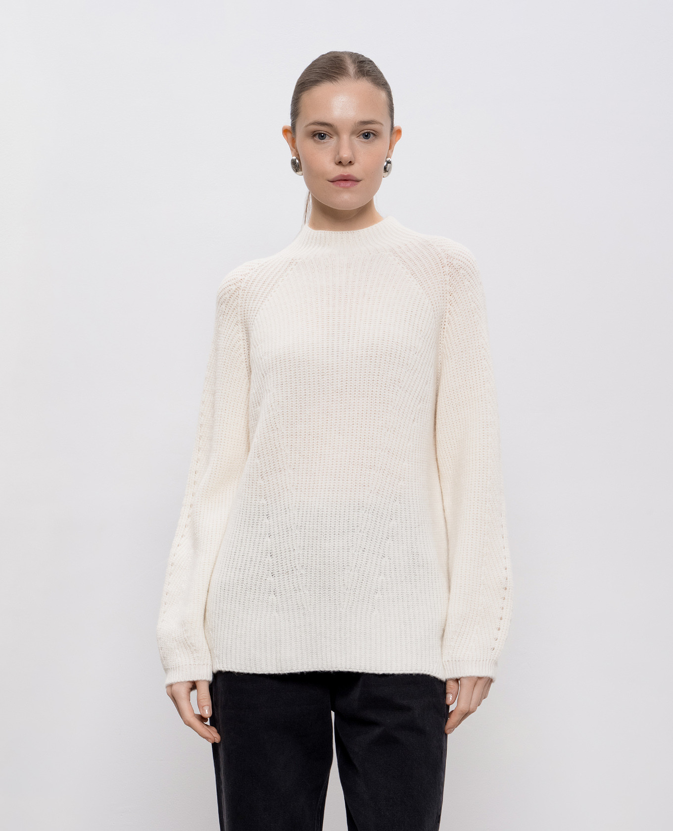 White alpaca wool sweater Twinset 3