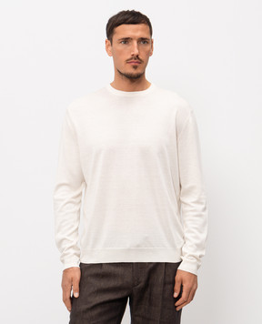 Stefano Ricci Ivory silk and linen jumper K616445G01F26112