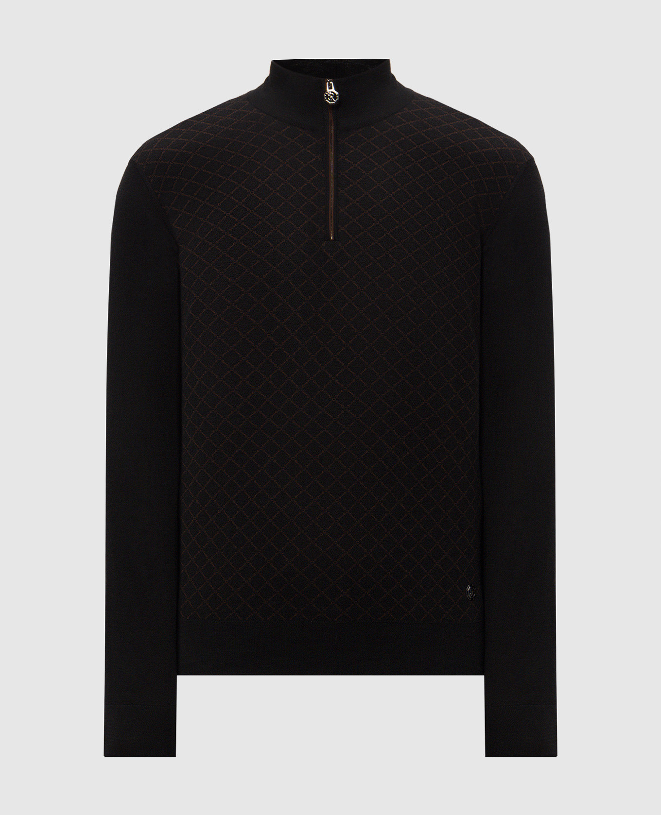 Black cashmere and silk jumper