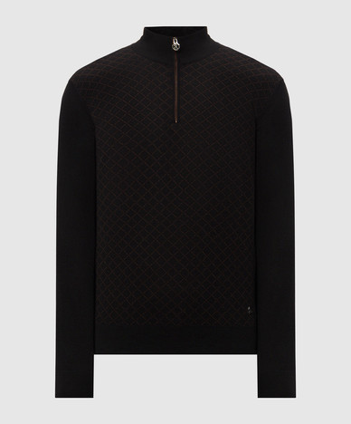 Black cashmere and silk jumper