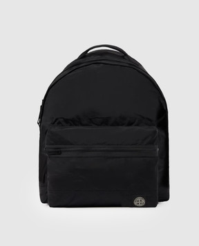 Stone Island Black backpack with logo patch L2S159200016S0251