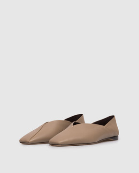 Max Mara Brown leather ballet flats AOCA MXAOCA