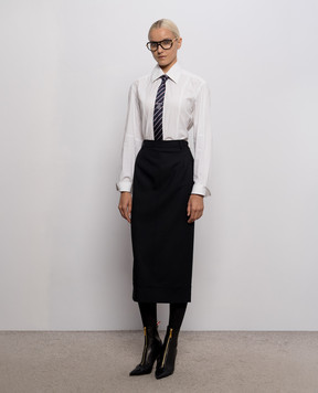 Thom Browne Black wool pencil skirt FGCA32HF1199