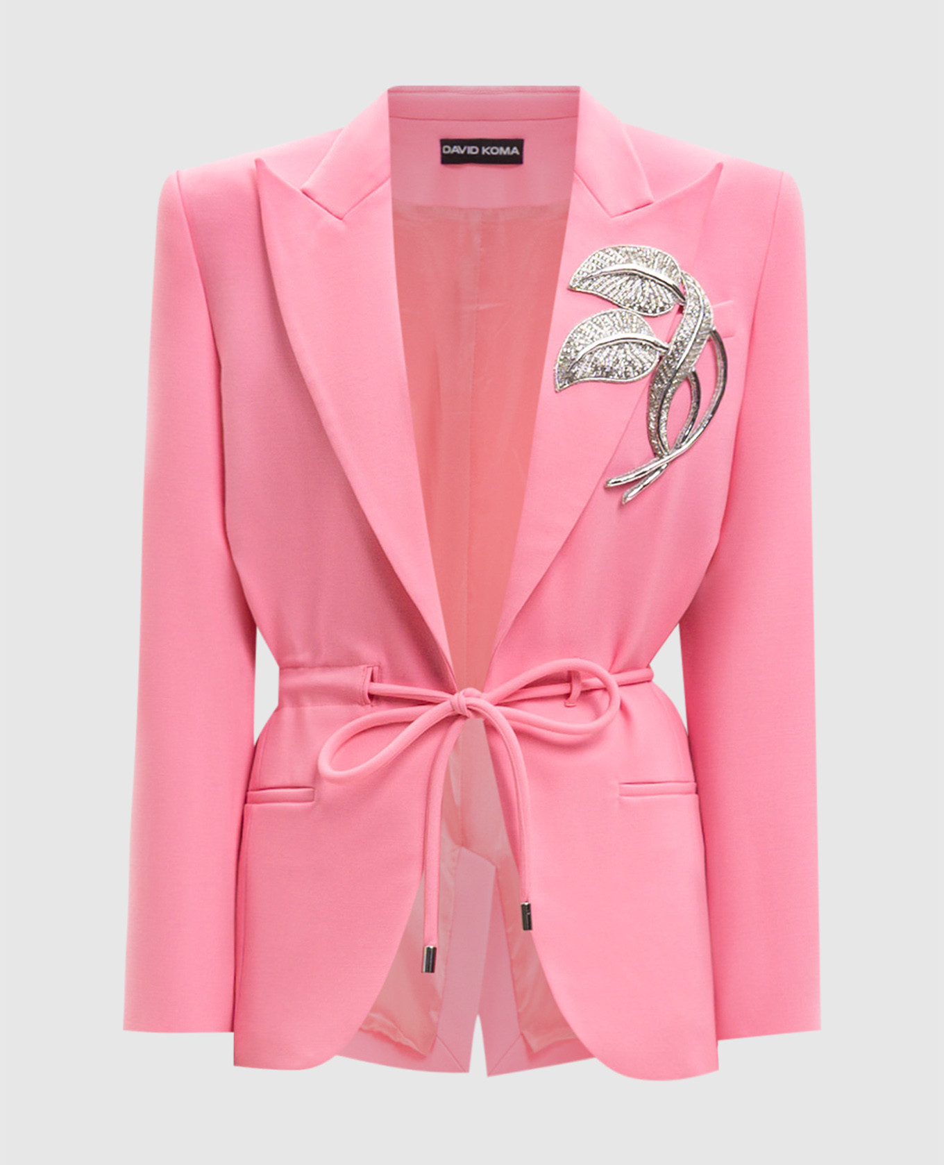 Pink wool jacket with appliqué