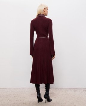 Simkhai Ismelle burgundy ribbed midi dress 5261027K