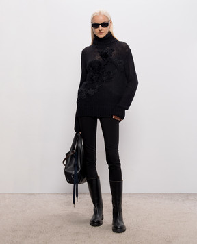Ann Demeulemeester Fransina black alpaca sweater B0014337KN092