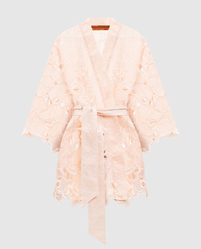 Ermanno Scervino Life Pink openwork kimono with embroidery D484Q608QYD