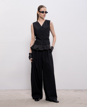 Juun.j Black vest with wool JW6211W045