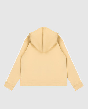Dolce&Gabbana Children's yellow sports jacket with textured logo L4JWNOG7PWP26