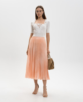 Ermanno Scervino Orange midi skirt D482O366RWK