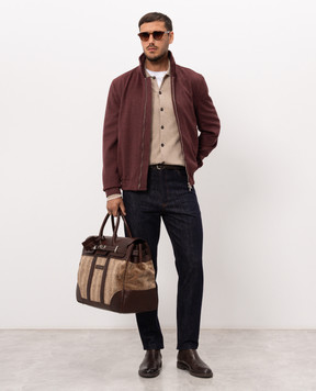 Brunello Cucinelli Burgundy wool jacket MV4676379